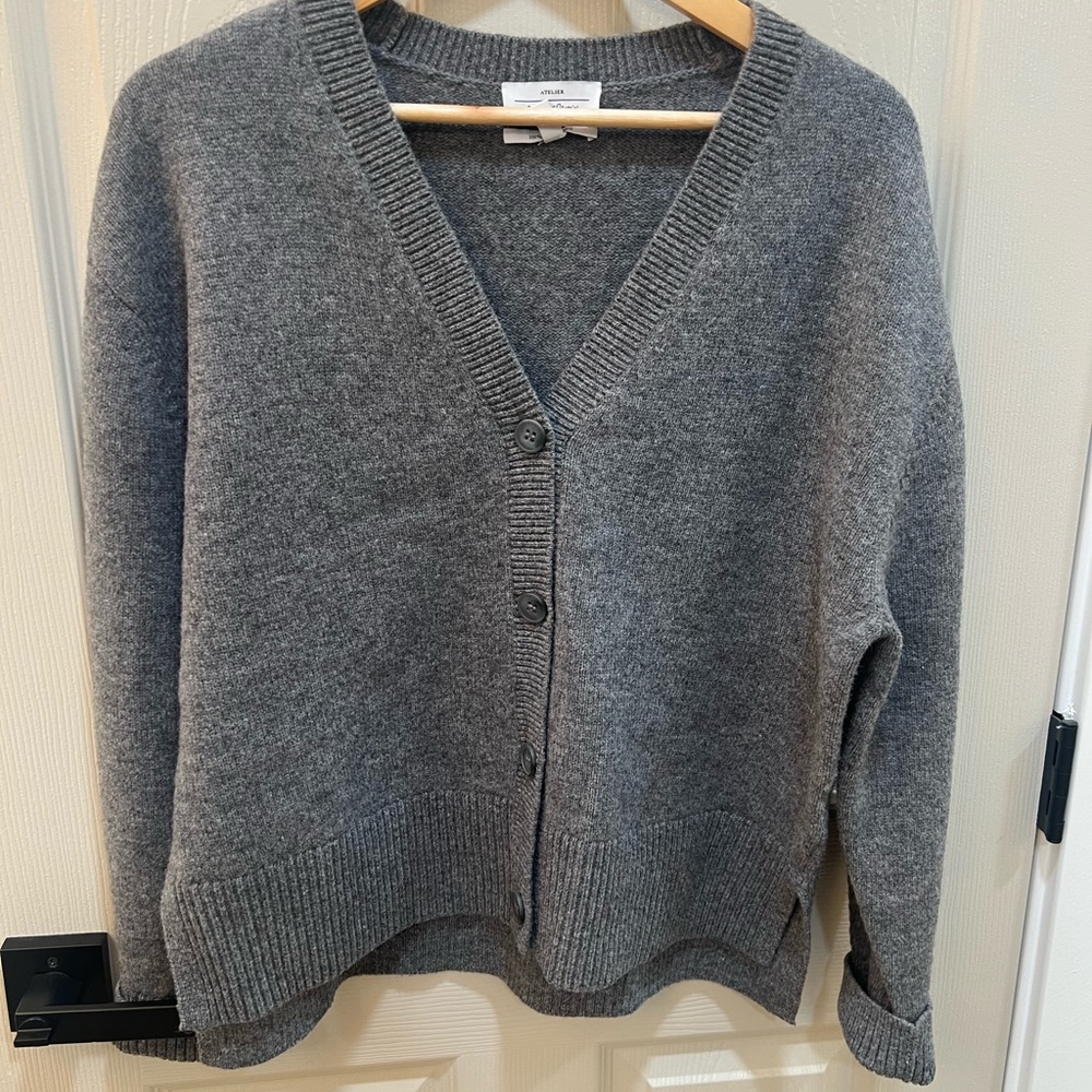 & Other Stories Gray Button-Up Cardigan